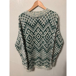 Vintage 1980s L Mohair Emerald Eyes Knit Sweater
