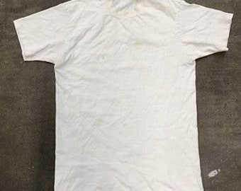 Vintage 1960s Blank Tee Singlestitch True Vintage 60s Tee Shirt Size M Tallvintage tshirt