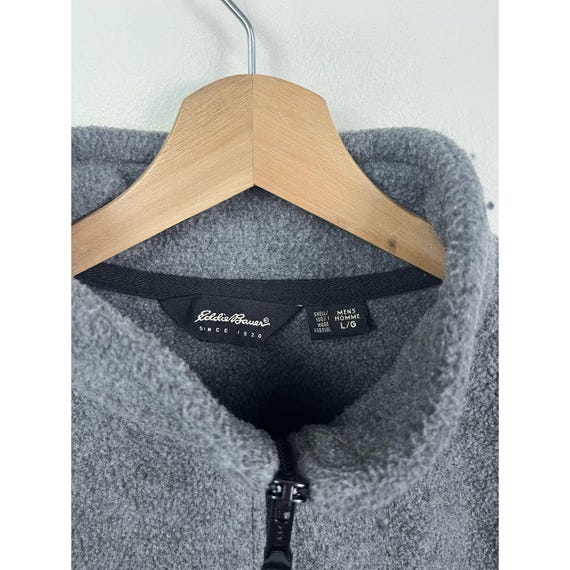 Vintage Fleece 1990s Eddie Bauer Grey Quarterzip Fleece Sweatshirt