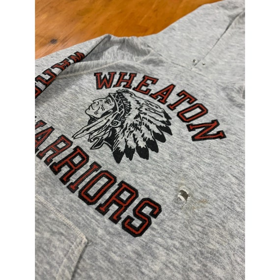 Vintage 1980s Wheaton Warriors Hooded Sweatshirt - image 1