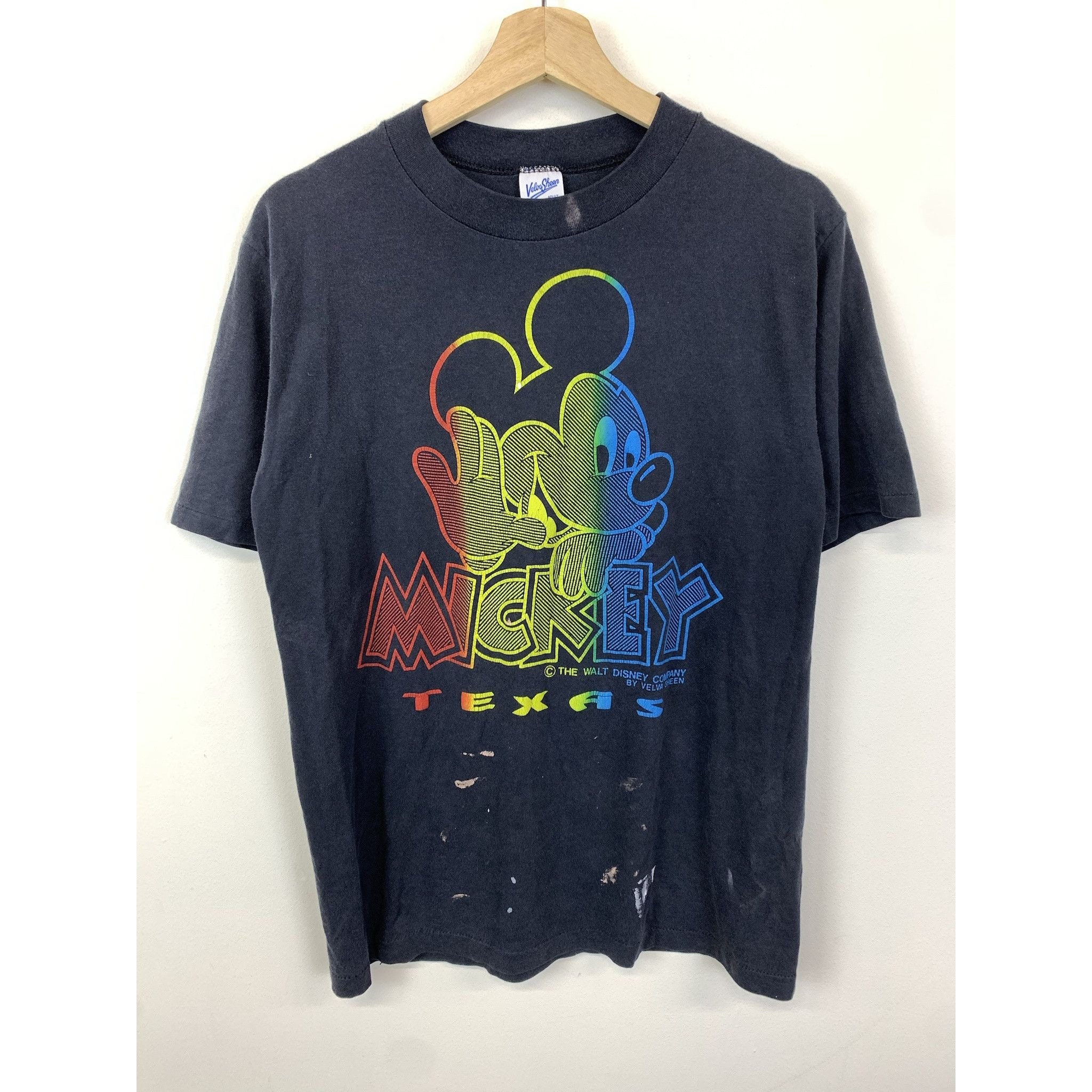 Vintage Mickey Mouse Singlestitch Tee Shirt 1980s Texas Disney 