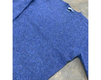 Vintage XL Polo Ralph Lauren Blue Mottled Sweater 2000s y2k 90s 80s mens womens gift Cardigan Sweater Blazer