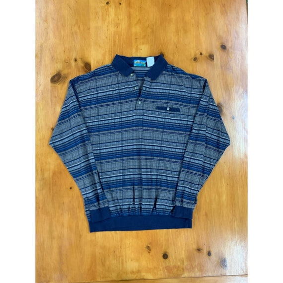 Vintage Box Grid Polo Longsleeve - image 1