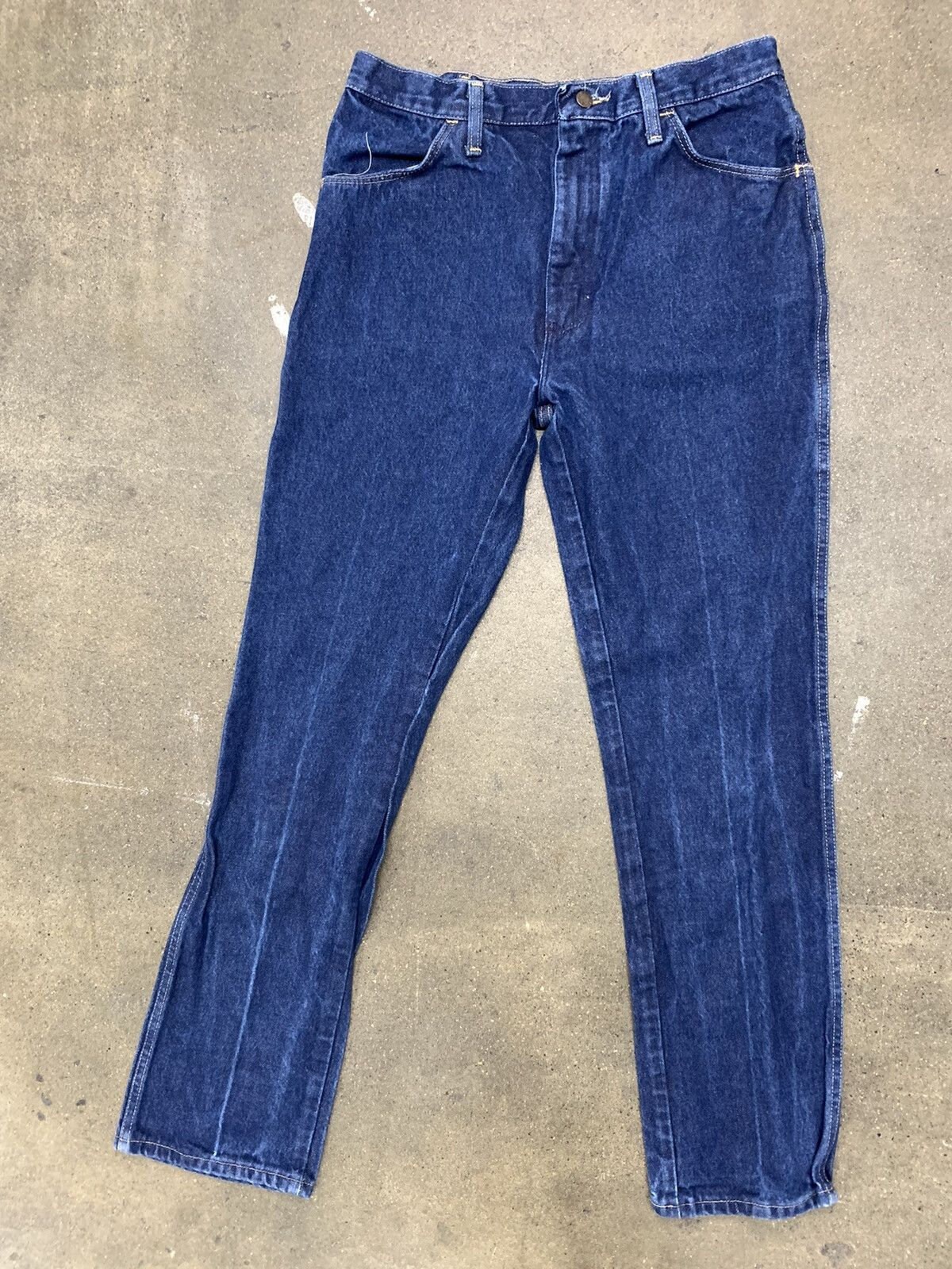 Vintage 80s Rustler DarkWash jeans vintage jeans used jeans sustainable vintage denim gift for her gift for him