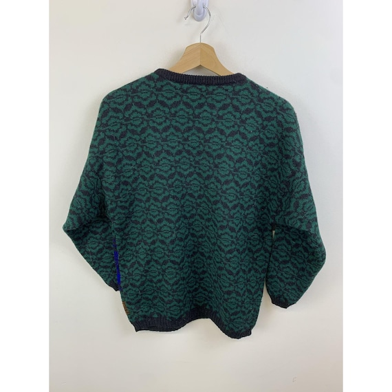 Christmas Gift Ideas Vintage 90s Benetton Pattern Stripe Knti Sweater Size S Christmas Gift Vintage View 3