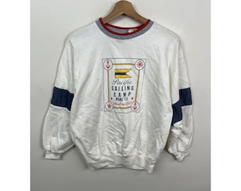 Vintage 1990s Hang Ten Pacific Sailing Camp Sweatshirt Size M