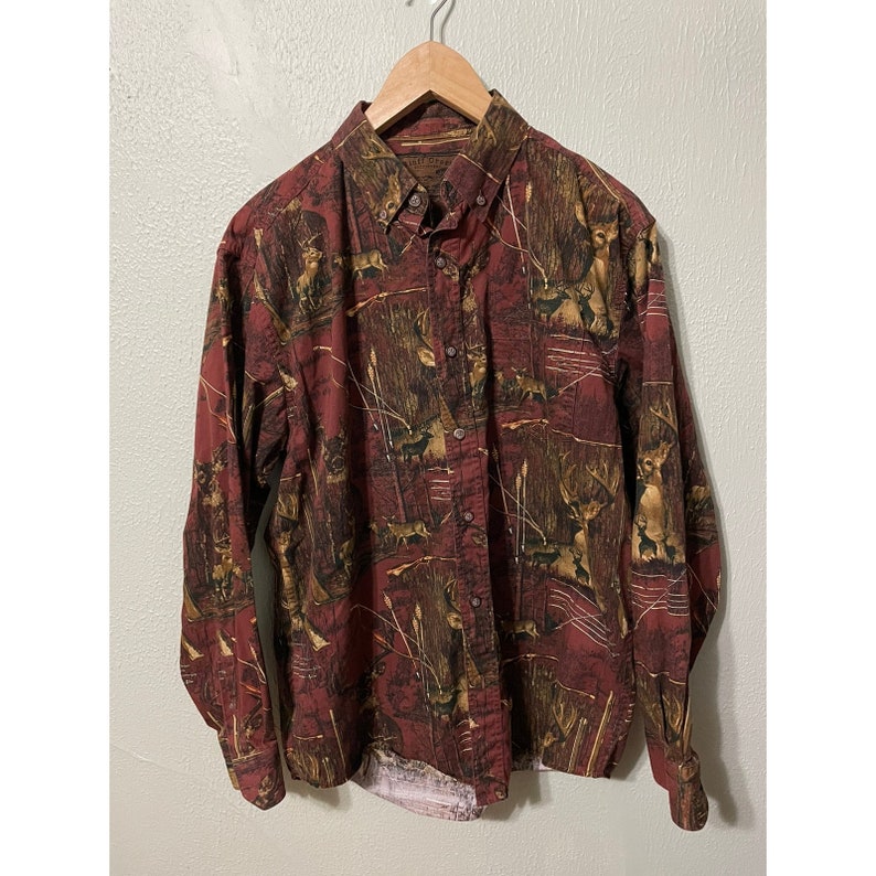 Vintage Deer Camo Overprint Shirtvintage Tshirt - Etsy