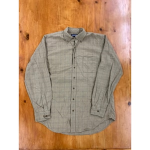 Vintage Lands End Micro Houndstooth Flannelvintage tshirt