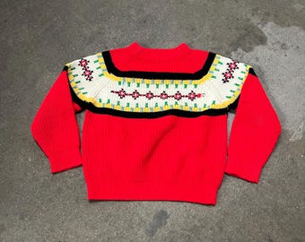 Vintage 1980s kids Easter Sweater Size 6-8
