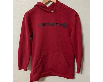 Sudadera con capucha Carhartt Crimson vintage con logo estampado