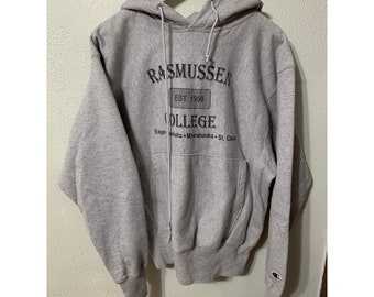 Vintage Champion Rasmussen College Reverse Weave Hoodie