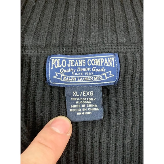 Vintage Polo Jeans Co. Ribbed QuarterZip Sweater - image 2