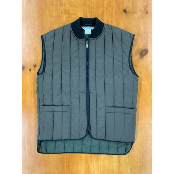 Vintage 1980s Sears Quilted Work Vest Jacket Etsy