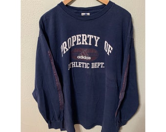 T-shirt vintage Adidas Athletic Department à manches longues