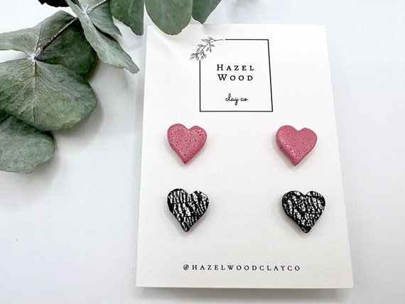 Heart Stud Earrings Gift for Women Gift for Girl Gift Under 10 Dollars Stud  Earring Set for Her Hypoallergenic Posts 