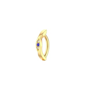 Evil Eye Belly Button Ring Clicker Piercing | Stainless Steel | Gold/ Silver  | 14 gauge | waterproof | hypoallergenic | Navel Gem | Dainty