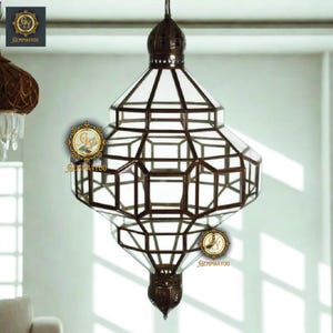 Moroccan pendant brass light, moroccan lamp,hanging lamp moroccan ceiling lamp,handmade chandelier,brass lamp, Morocco brass lantern