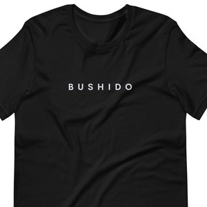 Bushido-logotyp T-shirt, Samurai Code, japansk streetwear