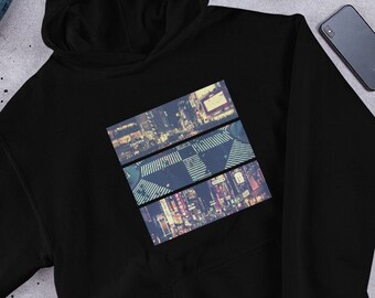 Streets Of Tokyo Unisex Hoodie, 90s Japanese City Hoodie, Shibuya Center Street Hoodie, Japanese Streetwear