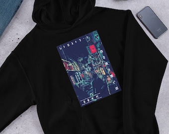 80s Retro Tokyo Street Hoodie, Japanese Vaporwave Streetwear