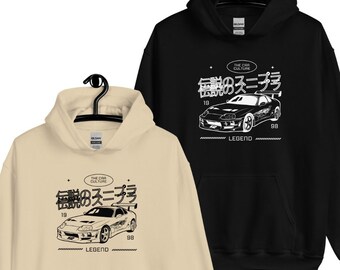 Sudadera con capucha Toyota Supra MKIV, coche JDM de los 90, ropa urbana japonesa