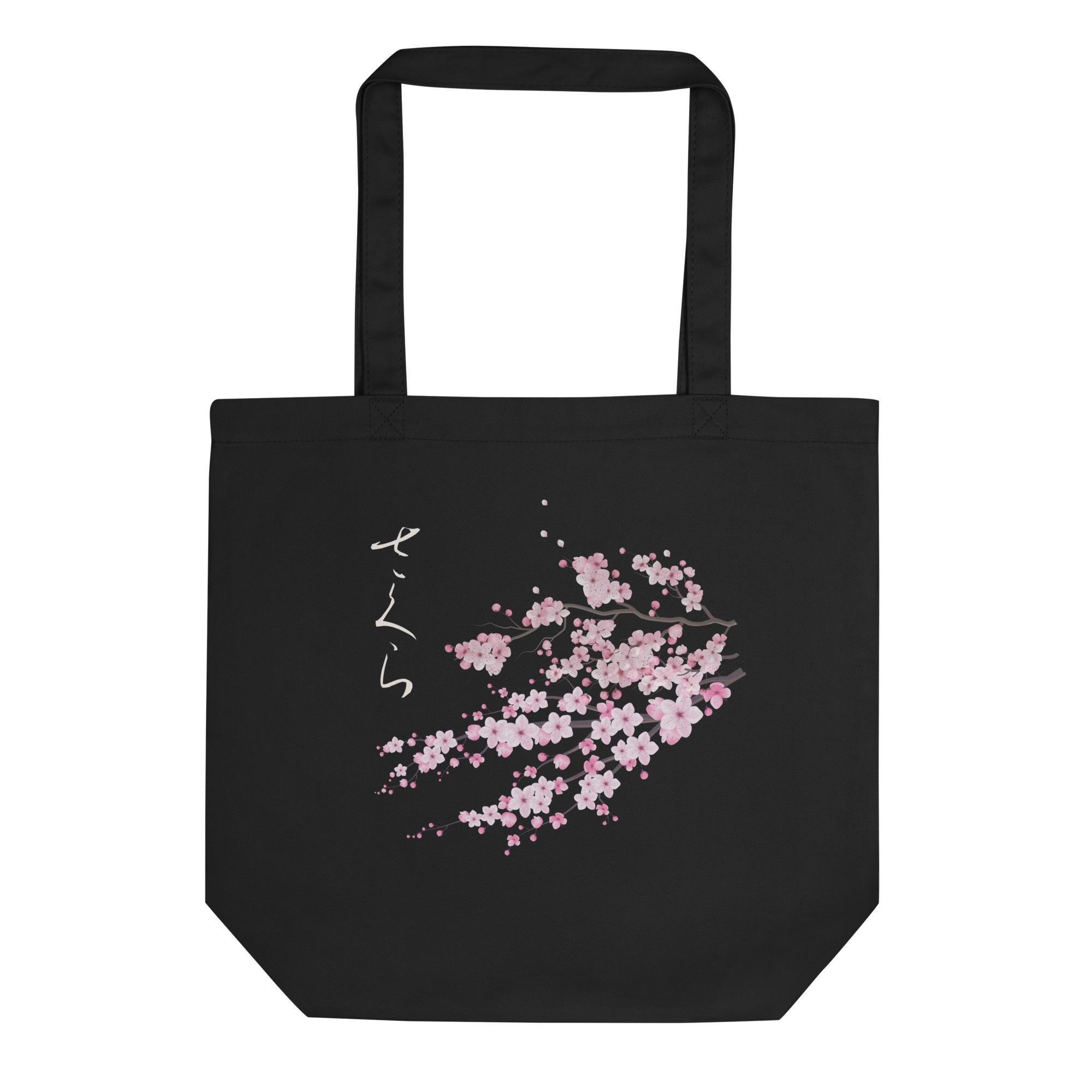 ★モコ★ 和柄 桜柄 ハンドメイドトートバッグ H147 ☆モコ☆ 和柄 桜柄 ハンドメイドトートバッグ H147 さくらんぼ柄