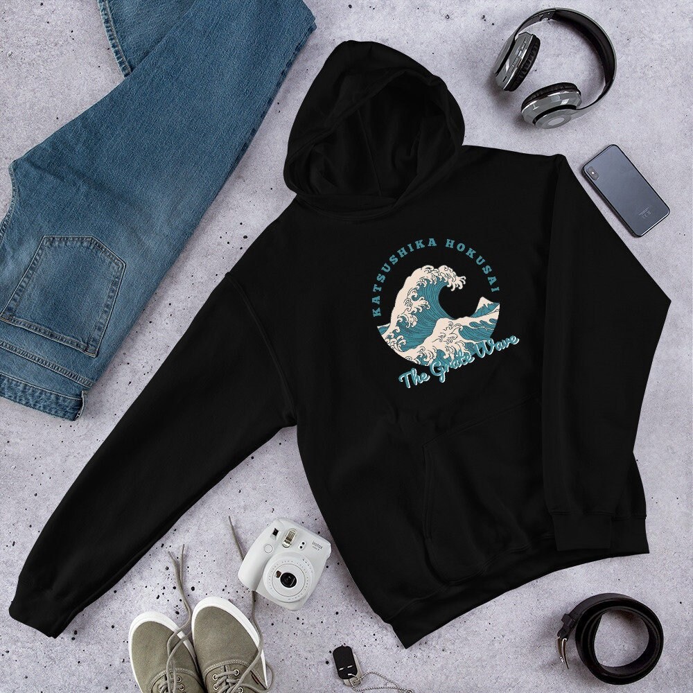 The Great Wave Unisex Hoodie, Katsushika Hokusai Graphic Hoodie