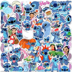 Disney Stickers Pack | Cute Lilo & Stitch, Cartoon Vinyl Decals for Laptop, Phone, Water Bottle, Skateboard, Luggage