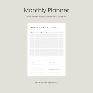 Daily Planner, Printable Planner, Planner Set, Instant Download, A4/Letter
