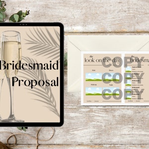 Bridesmaid Proposal Template, Proposal, Bridesmaid, Maid of Honor, Custom, Bride, Organized, Canva, Will You Be My Bridesmaid, Personalize