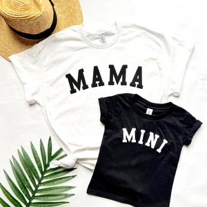 Mama and Mini Shirts, Puff Print Matching Set