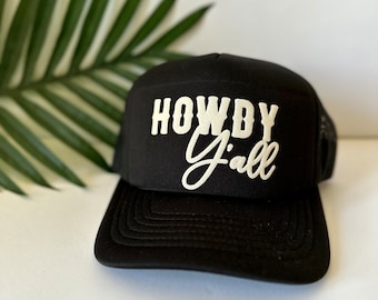 Howdy Y’all trucker hat, womens trucker hat, lake hat, river hat, western trucker hat