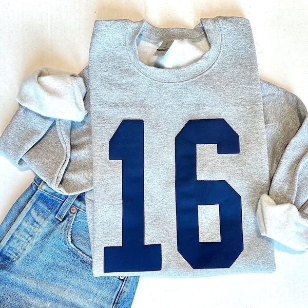 Custom Jersey number sweatshirt, Custom jersey number T-Shirt, custom sweatshirt, custom T-Shirt, team spirit shirt