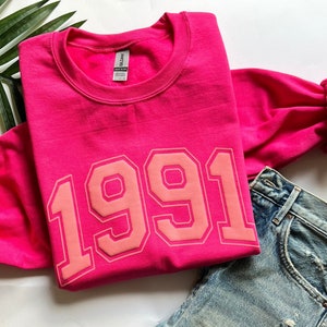 Benutzerdefiniertes Jahr Sweatshirt, Geburtstag Sweatshirt, Geburtsjahr Sweatshirt, Jahr Sweatshirt
