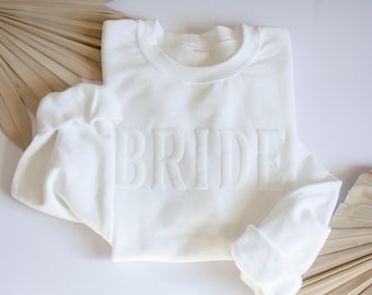 Sweat-shirt de la mariée, Sweat-shirt de la mariée bouffant, Sweat-shirt de la mariée en relief, Cadeau de la mariée