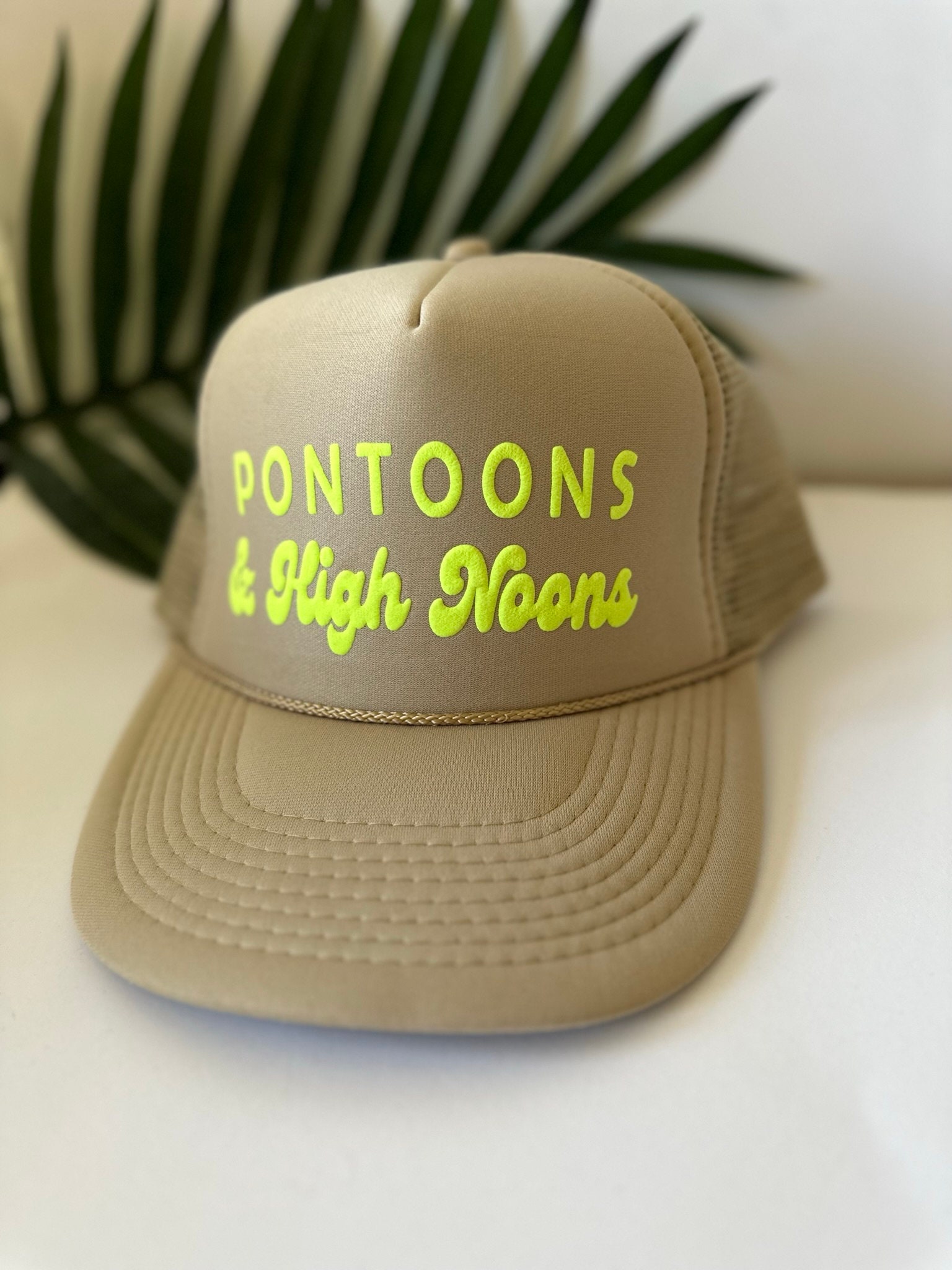 Pontoons and High Noons Trucker Hat, Womens Trucker Hat, Lake Hat, River Hat