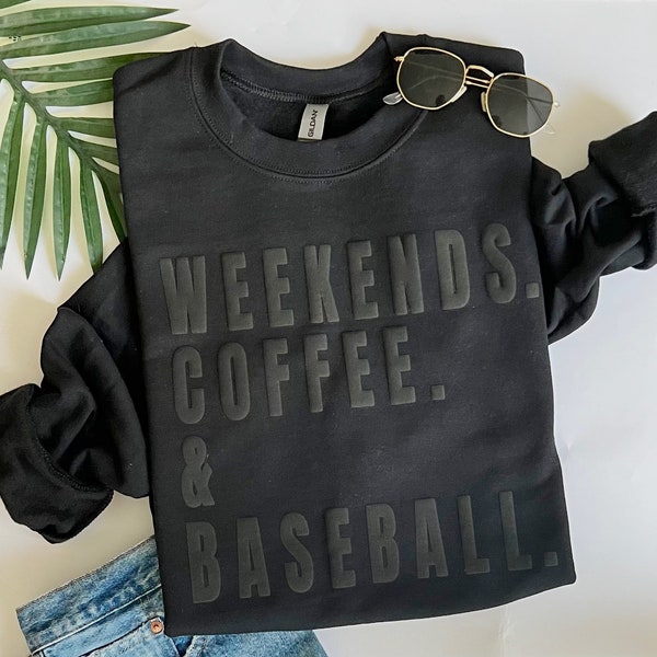 Sudadera Game Day, camisa de mamá de béisbol, sudadera de béisbol, café de fin de semana y sudadera de béisbol