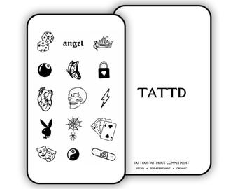 Semi Permanent Tattoo | PACK OF 15 ASSORTMENT | Last up to 2 weeks | Vegan-Friendly | Gift Idea | Temporary Lasts 2 weeks | Halal