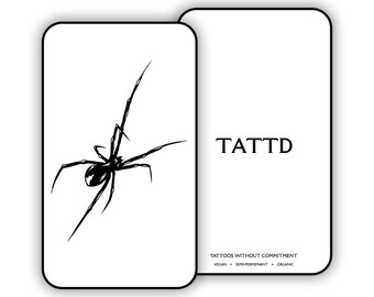 Semi Permanent Tattoo | SPIDER TATTOO | Last up to 2 weeks | Vegan-Friendly | Gift Idea | Temporary Lasts 2 weeks | Halal