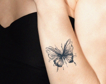 Semi Permanent Tattoo | Beautiful Butterfly | Last up to 2 weeks | Vegan-Friendly | Gift Idea | Temporary Lasts 2 weeks | Halal |