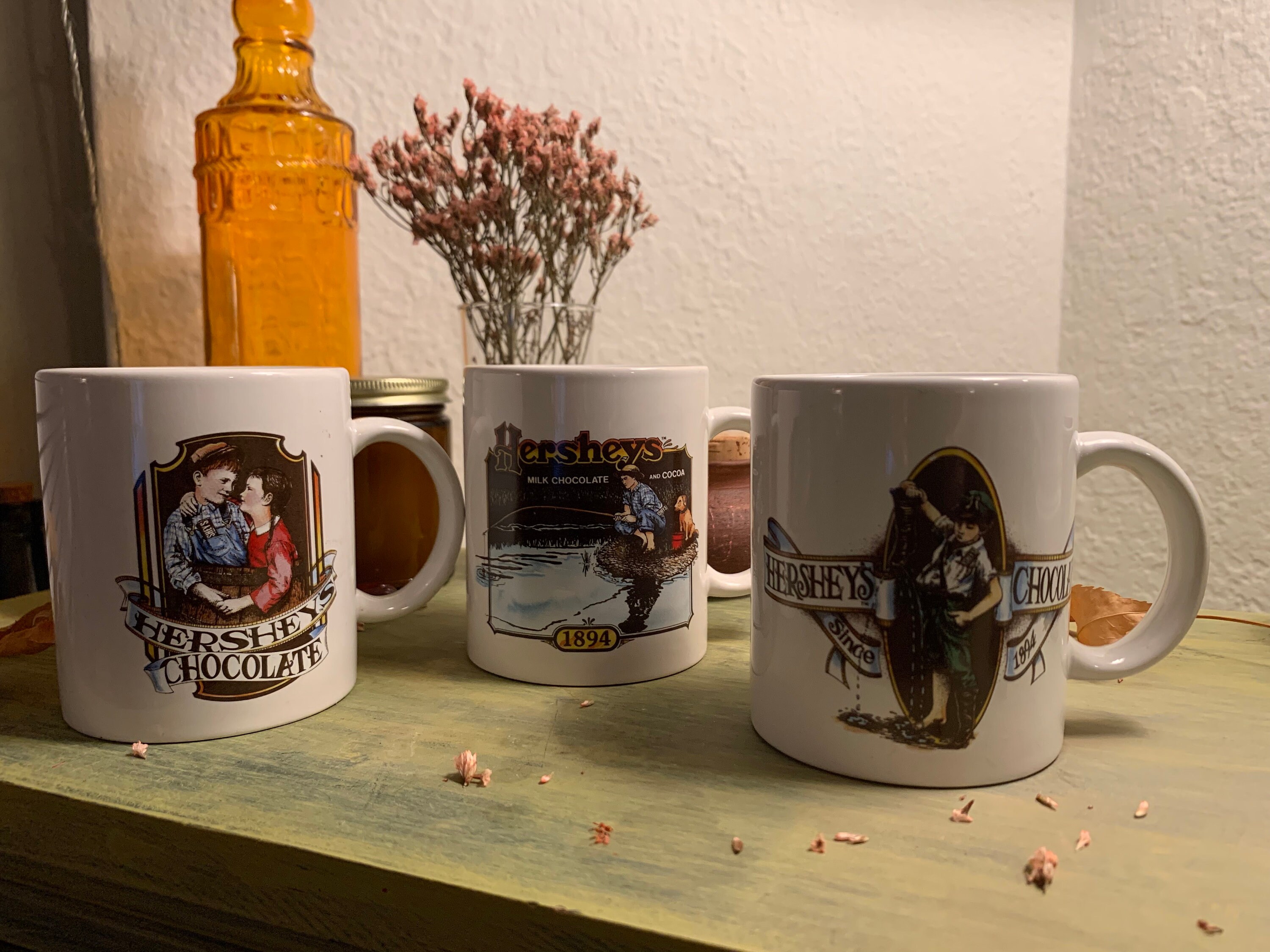 Hershey's Chocolate Vintage Coffee Mug Cup Set of 3 - Etsy