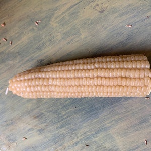Yellow Corn Cob Shaped Beeswax Pillar Candle image 2