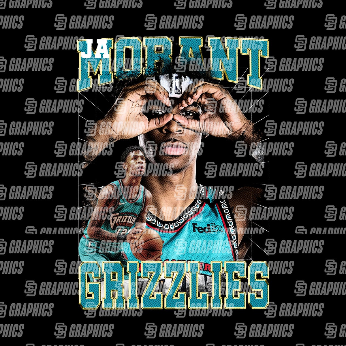 Ja Morant Memphis Grizzlies 90s Vintage x Bootleg Style Rap T-shirt