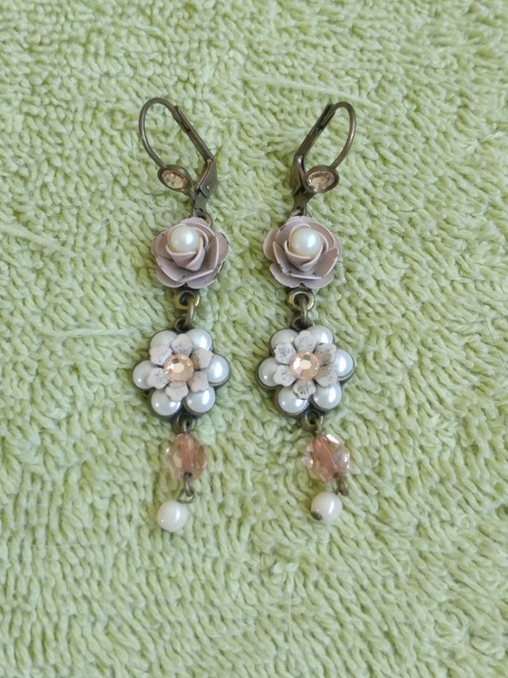 Michal Negrin flower dangle earrings