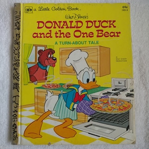 Walt Disney&#39;s Donald Duck and the One Bear vintage children&#39;s book 1978 edition