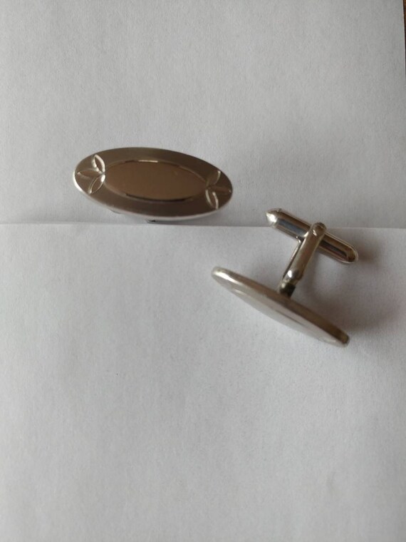 Swank Silvertone Cufflinks