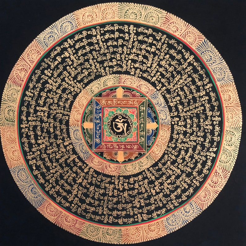 Mantra Mandala Meditation Positive Energy Spiritual on - Etsy