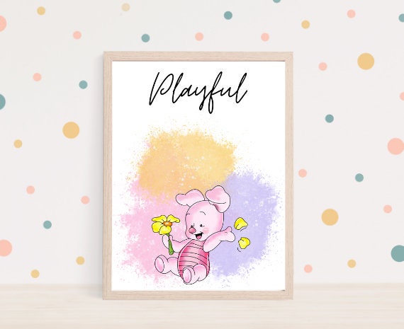Winnie the Pooh and Friends Digital Wall Art for Nursery, Playroom or ...