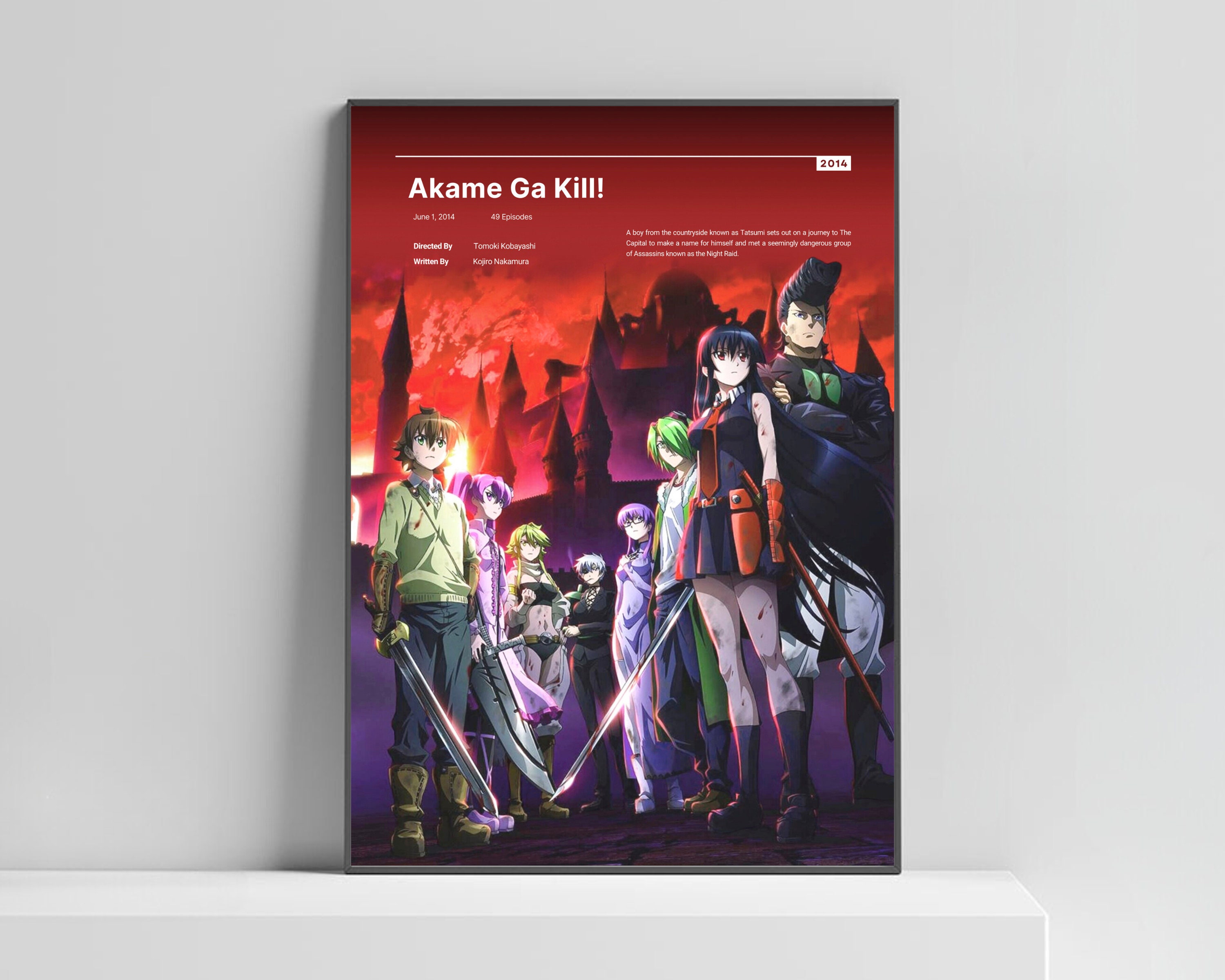 Akame Ga Kill Anime Night Raid Characters Premium Poster