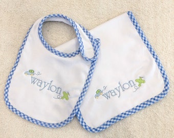 Bib and Burp Cloth Set